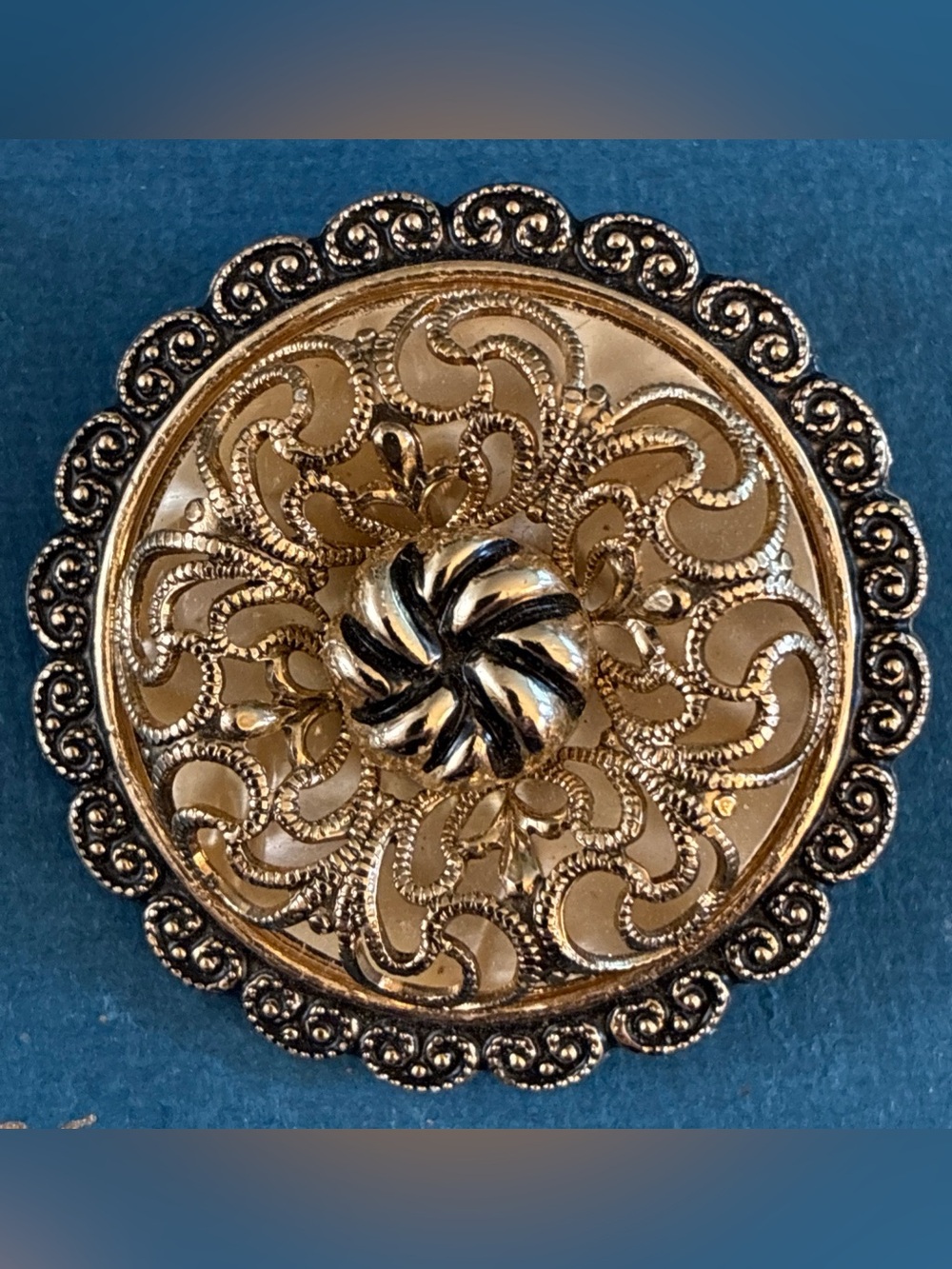 Vintage Western Germany filigree scarf clip